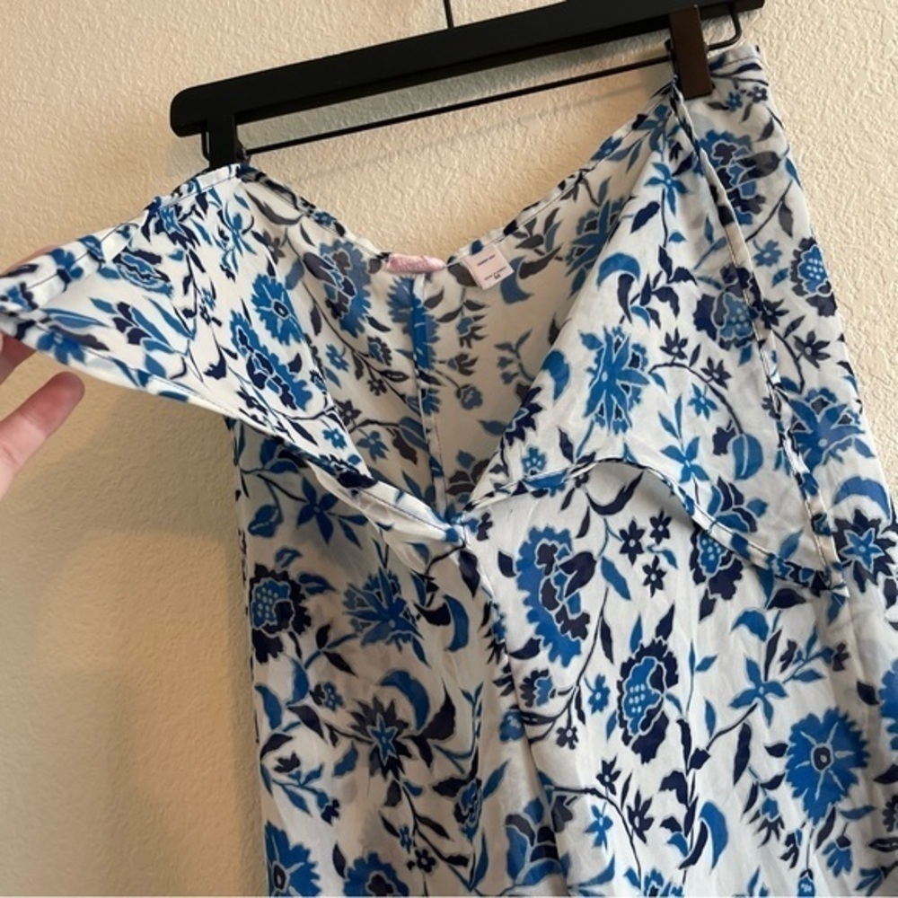 Victoria's Secret Y2K Blue Sheer Knot Front Floral Pants Women's Size Medium - Picture 5 of 11
